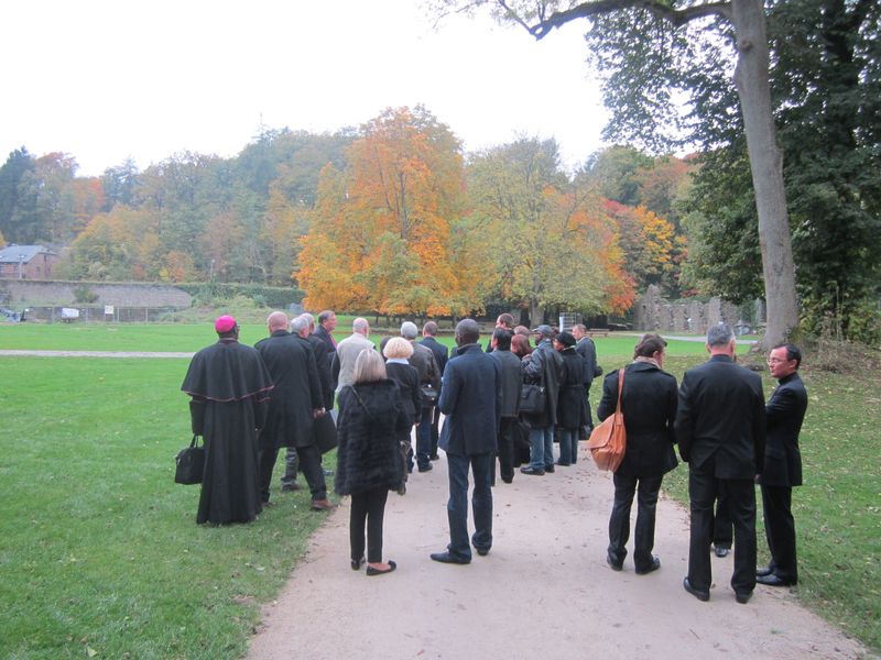 Visite de l'abbaye de Villers-la-ville au synode 2012